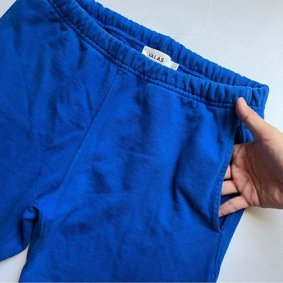 VALAS LOS ANGELES blue cobalt royal terry knit elastic waist jogger sweat pants - Picture 4 of 8